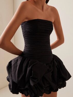 Aje bubble fit mini black dress. Size XS